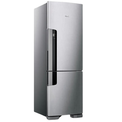 Geladeira Consul Frost Free Duplex 397 litros Evox com freezer embaixo - CRE44BK