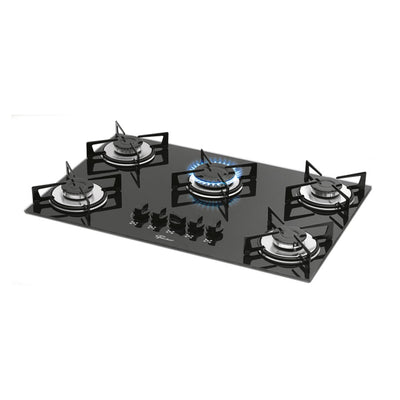Fogão Cooktop Fischer 5 Bocas a Gás Com Mesa de Vidro