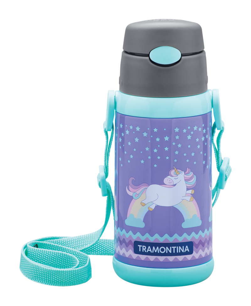 GARRAFA TÉRMICA TRAMONTINA INFANTIL UNICÓRNIO 500 ML