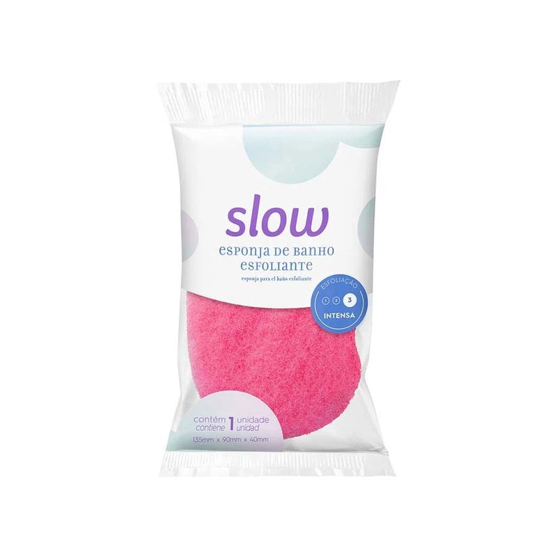 ESPONJA DE BANHO ESFOLIANTE COM PENDURADOR PINK SLOW