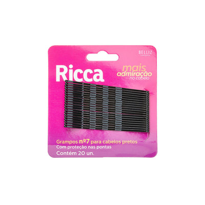 Grampo para Cbelo Preto N° 7 - Ricca