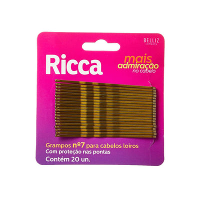 Grampo Para Cabelo Número 07 Ricca Com 20 Unidades