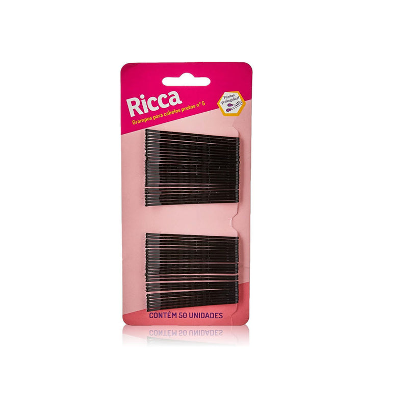Grampo Numero 05 para Cabelos Embalagem Portátil Com 50 Unidades Ricca