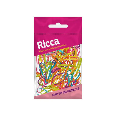 Elásticos Coloridos 100 Peças - Ricca