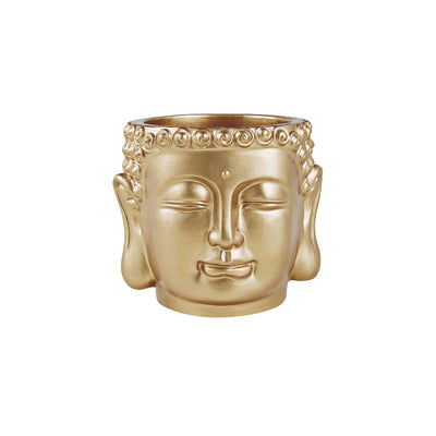 Cachepot Dourado em Cimento 11889 - Mart