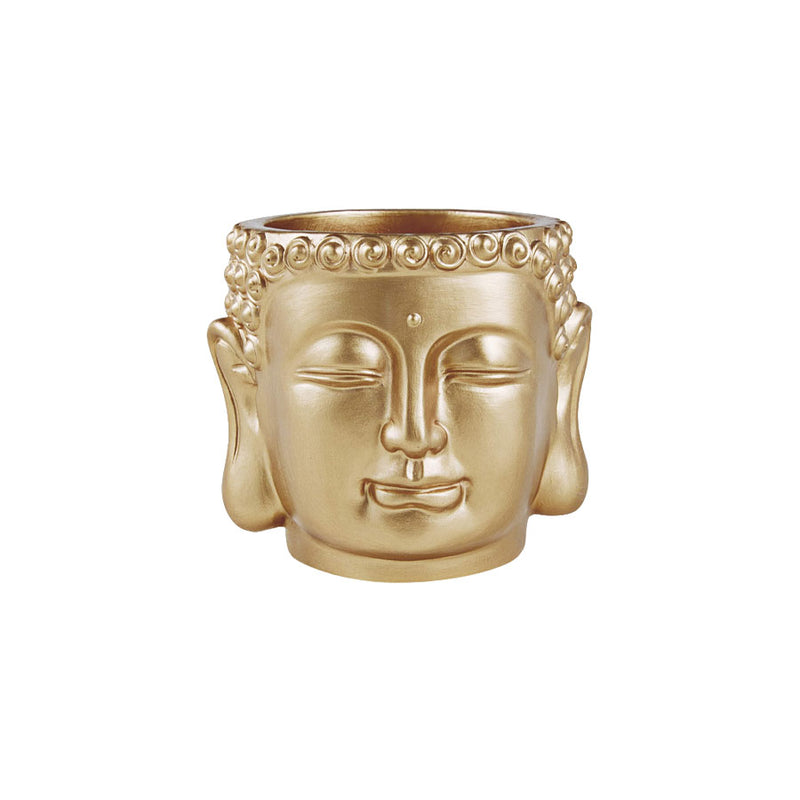 Cachepot Dourado em Cimento 11889 - Mart
