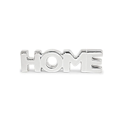 Palavra Decorativa 'Home' em Ceramica - Prata