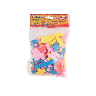 Eva Didático 5cm Números 60 Peças - Evamax
