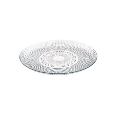 Prato Sobremesa Jateado 19cm Transparente Plasvale