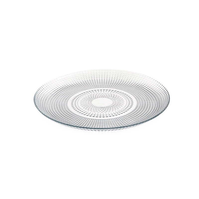 PRATO RASO JATEADO TRANSPARENTE 26,5 CM PLASVALE