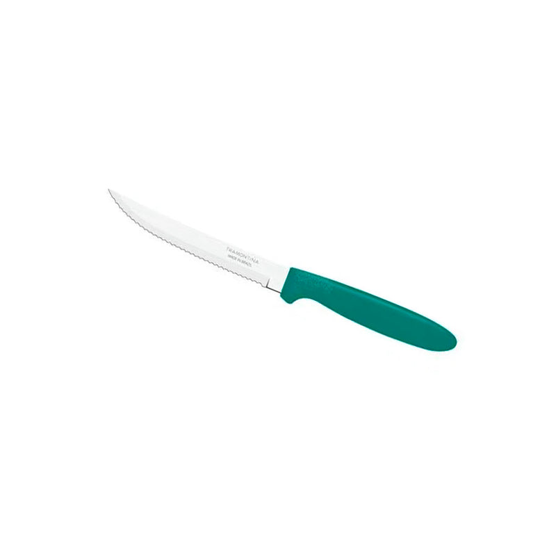 Faca para Churrasco Tramontina Ipanema com Lâmina em Aço Inox e Cabo de Polipropileno Verde Esmeralda