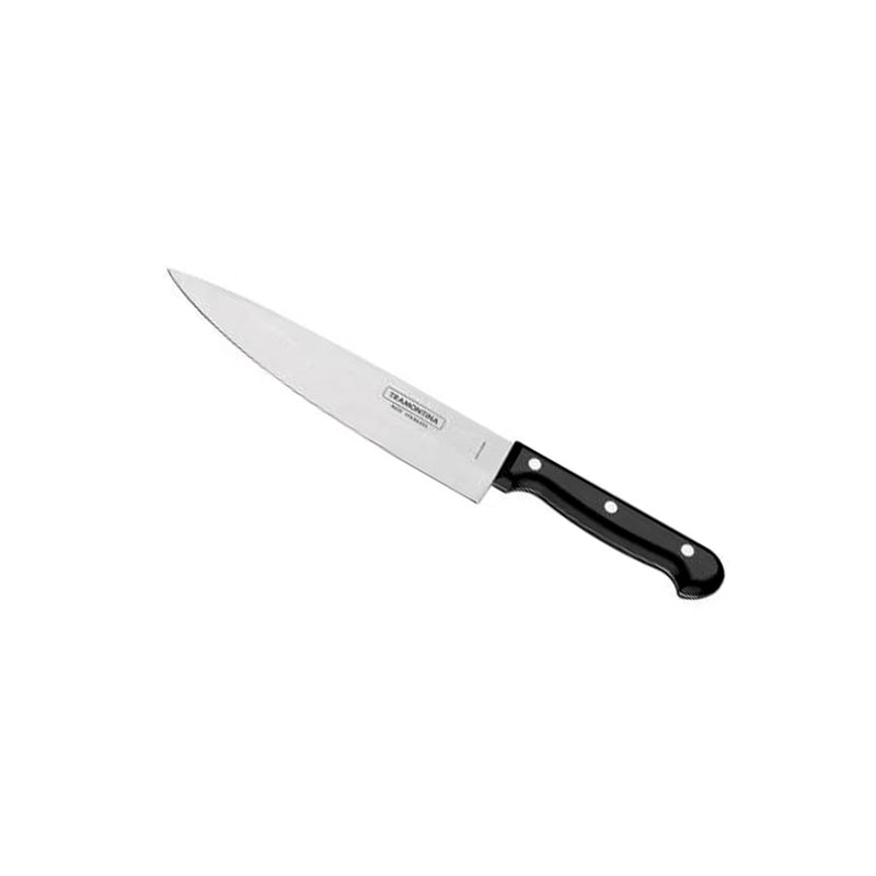 Faca Chef Tramontina Ultracorte com Lâmina em Aço Inox e Cabo de Polipropileno Preto
