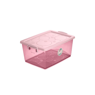 Caixa Organizadora Com Trava 30 Litros ROSÊ - Ordene