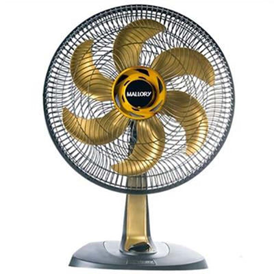 Ventilador Mallory Mesa Ts40 Preto Dourado