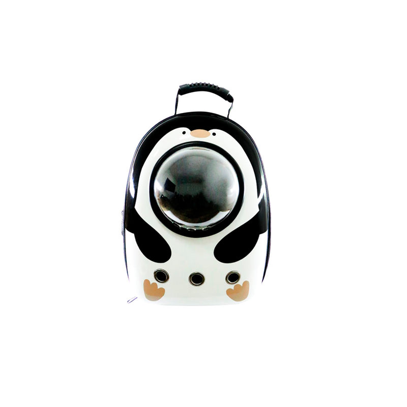 Mochila De Transporte Para Pets Com Visor Astronauta - Pinguim