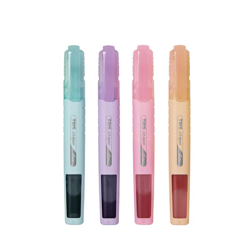 MARCA TEXTO LIQEO SLIM - PASTEL ESTOJO COM 4 CORES - TRIS