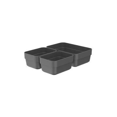 Conjunto DE Organizador De Gaveta Logic Mini/P - Chumbo