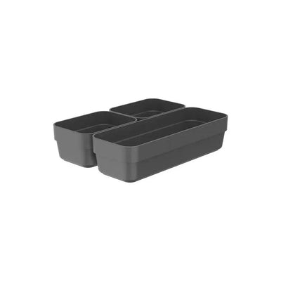 Conjunto DE Organizador de Gaveta Logic Mini/M Chumbo Ou