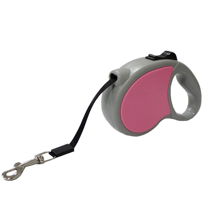 GUIA RETRÁTIL PARA PETS CINZA ROSA 3M SZ-0001