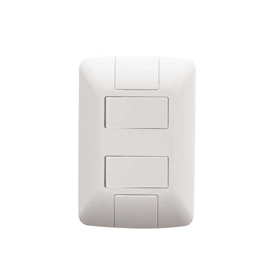 Conjunto 4x2 com 2 Interruptores Simples Tramontina Aria 6 A 250 V Branco