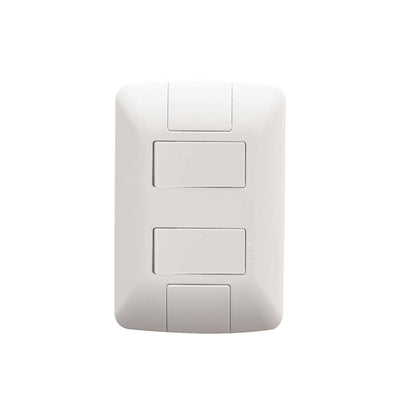 Conjunto 4x2 com 2 Interruptores Simples Tramontina Aria 6 A 250 V Branco