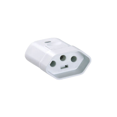 Plugue Fêmea 2P+T 250 V 20 A Tramontina Branco