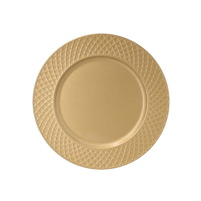 Sousplat em plástico Ø33cm cor dourado