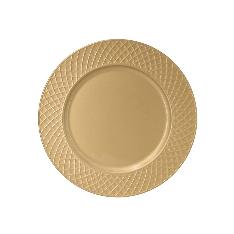 Sousplat em plástico Ø33cm cor dourado