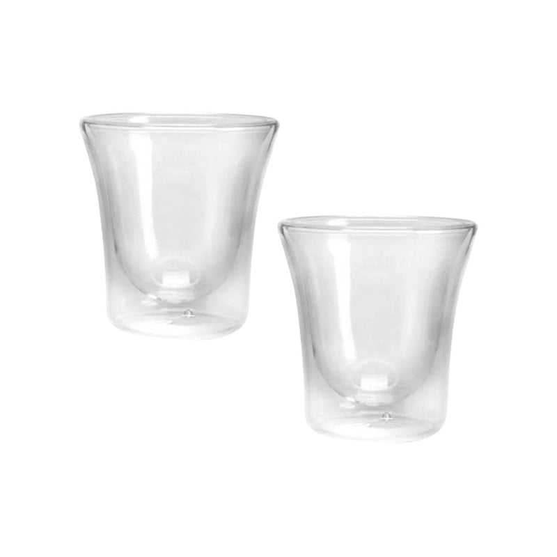 Jogo de 2 copos em vidro borossilicato com parede dupla 90ml