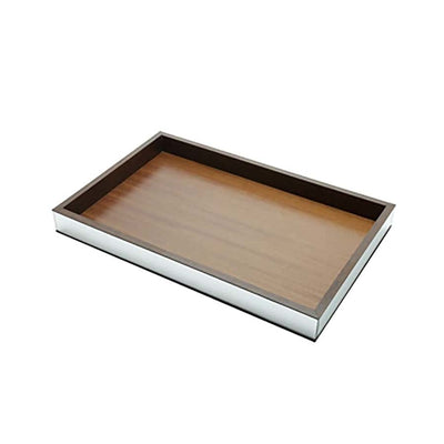 BANDEJA MADEIRA C/ESPELHO 35x20x5cm