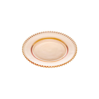 PRATO CRISTAL PEARL 20CM ÂMBAR