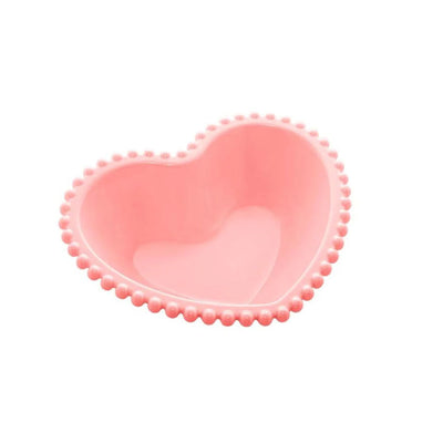 Saladeira Porcelana Coração Beads Rosê Wolff