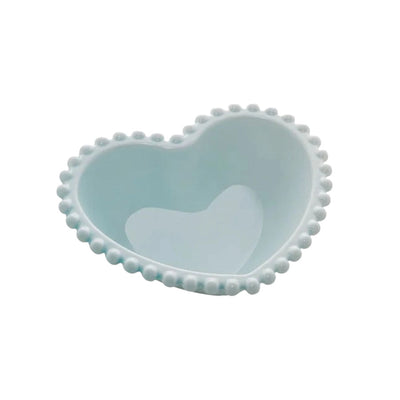 Saladeira De Porcelana Coração Beads Wolff Azul