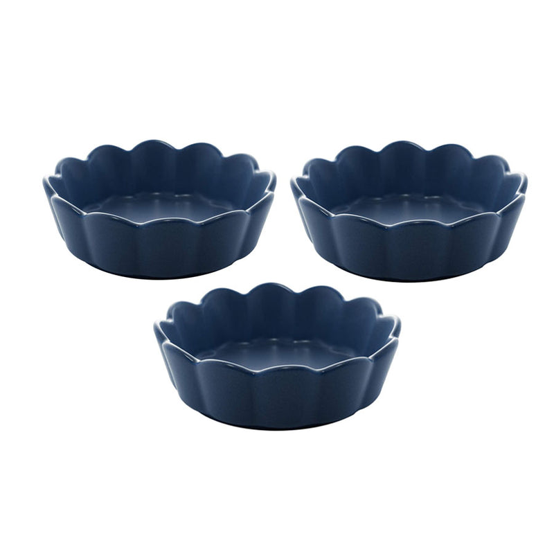 J 3 BOWLS PORCELANA NÓRDICA AZUL ESCURO MATT 15x5cm