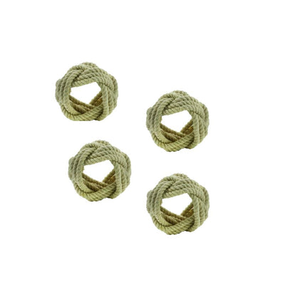 conjunto de Anéis para Guardanapo Royal Fibra Natural Bege com 4 peças