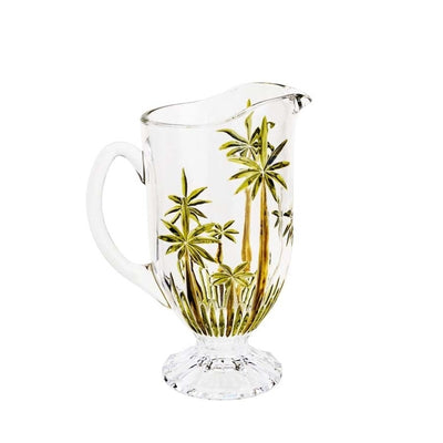 Jarra De Cristal Palm Tree Handpaint 1,5L
