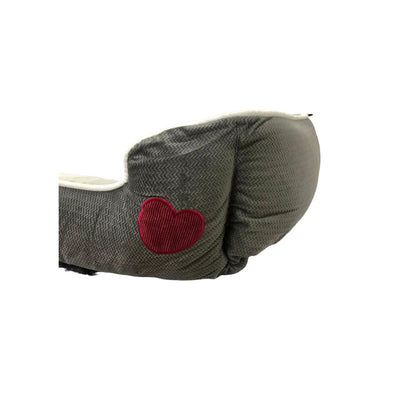 Cama Pet Quadrada Camurça Cinza 77cm