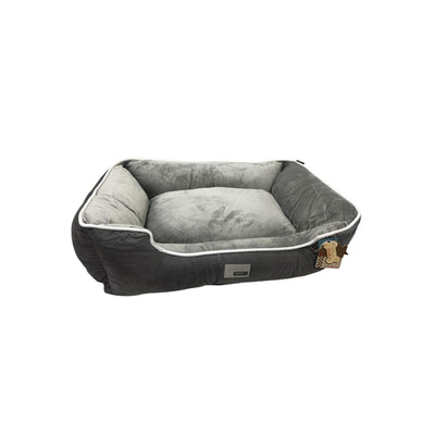 Cama Pet Quadrada Camurça Cinza 47cm