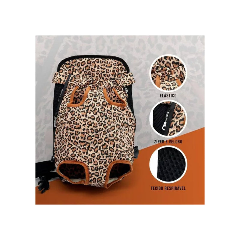 Mochila para Transporte de Pet Oncinha Tam G