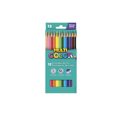 Ecolápis de Cor Multicolor Super 12 Cores - 11.1200N