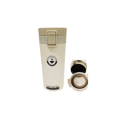 Copo Térmico de Aço Inox Vacuum Premium 400ml - Branco - BZ0017