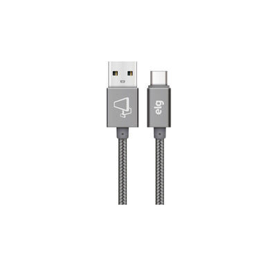 Cabo Nylon Reforçado Usb Tipo-C De Recarga E Sincronização - Prata - TC10BS - ELG