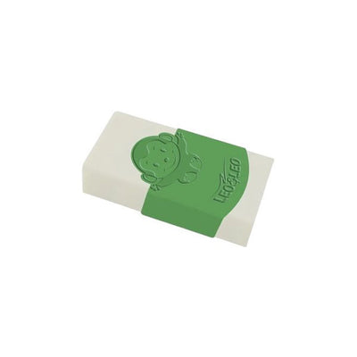 BORRACHA BRANCA CAPA PLÁSTICA VERDE COM 2 UNIDADES - LEO & LEO
