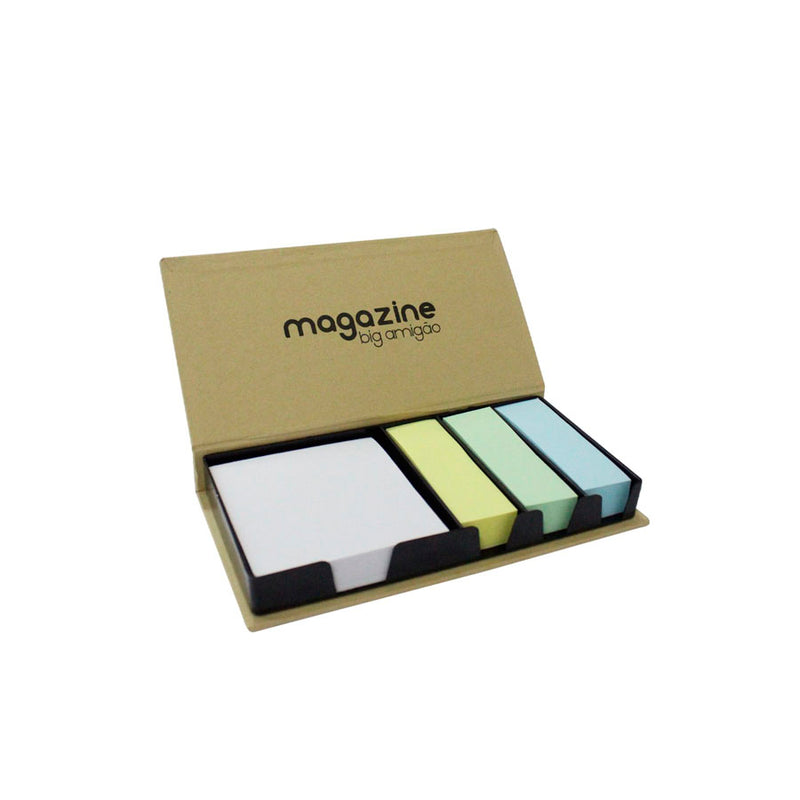 Kit Post-It Para Escritório Com Bloco de Anotações, Marcador de Página - Magazine