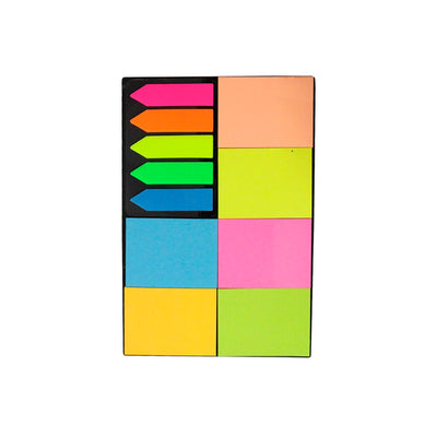 Kit Post-It Para Escritório Com Bloco de Anotações, Marcador de Página Colorido Autocolante