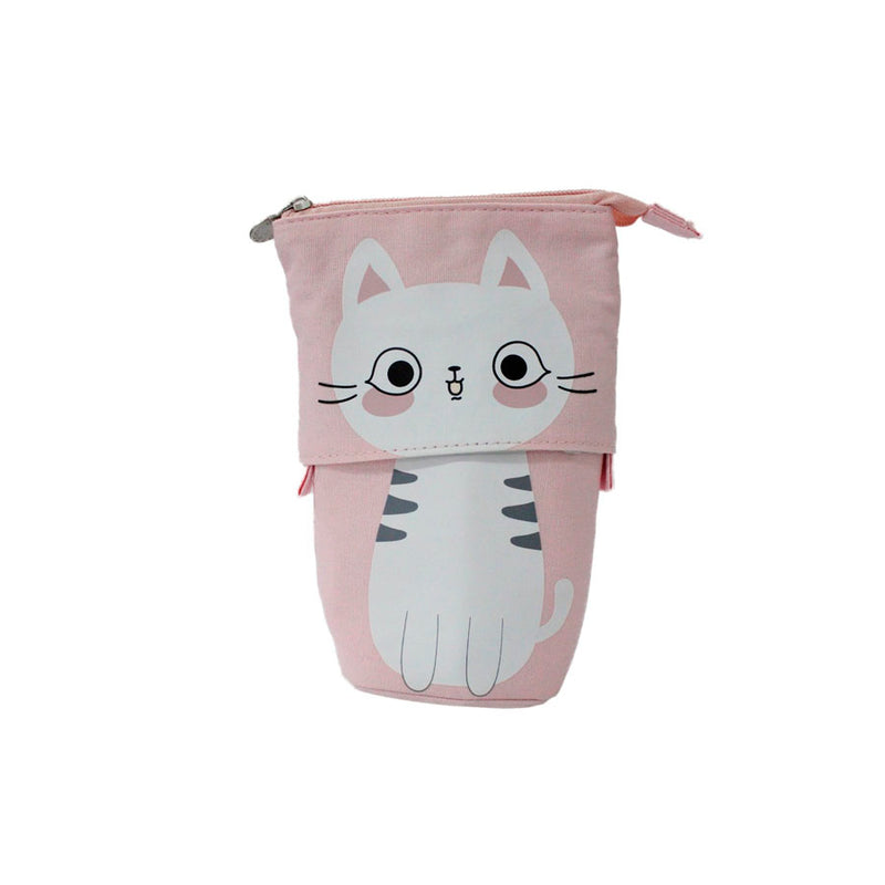 Estojo Para Lápis Tsuki Pop-up Gatinha Rosa