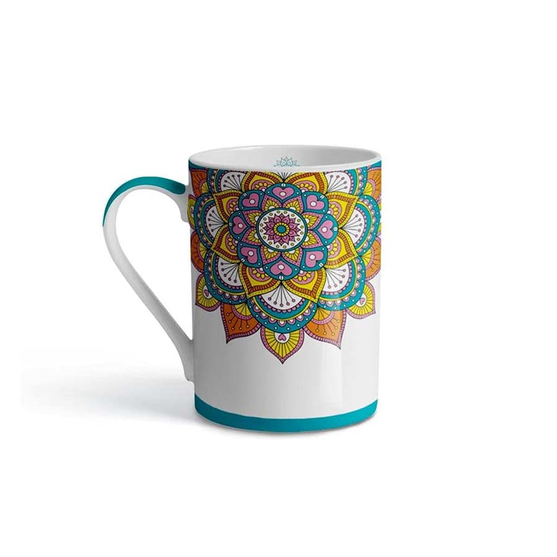 Caneca De Porcelana Mandala 370ml - Up Home UD249