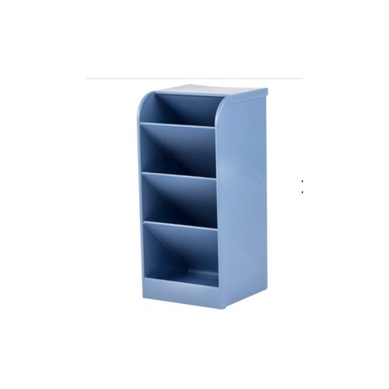Organizador Porta Caneta Com 3 Compartimentos Multiuso - Azul