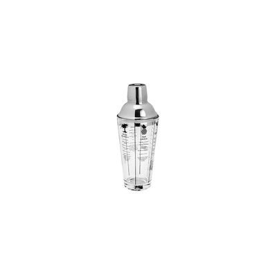COQUETELEIRA EM VIDRO E AÇO INOX LYOR COIMBRA 420ML
