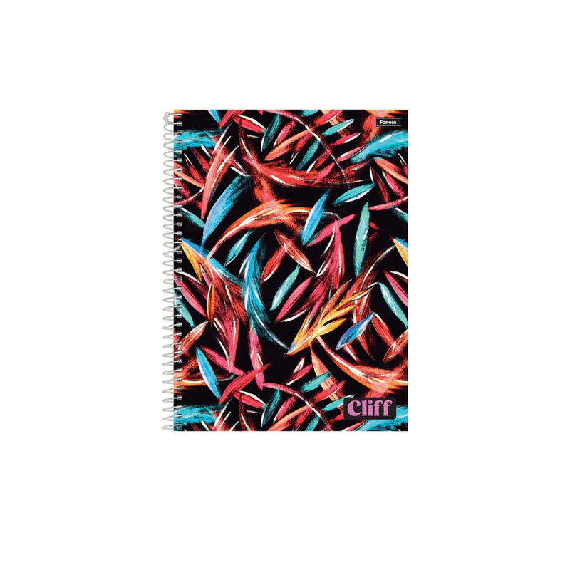 CADERNO UNIVERSITÁRIO 10 MATÉRIAS160 FOLHAS CLIFF FEMININO CAPA SORTIDA - FORONI